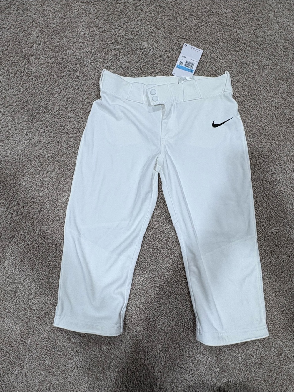 Nike Kids White Softball Pants - Youth Athletic Bottoms